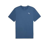 PUMA TAD ESSENTIALS Einfarbiges T-Shirt mit Cat Logo Herren, Kleidung, Dark Indigo, L Blue