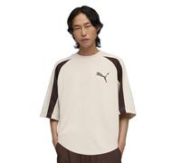 PUMA Herren T7 Big Cat T-Shirt L, Alpine Snow White