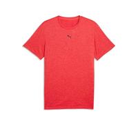 PUMA Herren TAD Essentials Meliertes T-Shirt mit Cat Logo XL, Ultra Red Heather