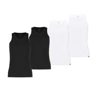 Unterhemd PUMA "Unterhemd 4er Pack", Herren, Gr. S, N-Gr, schwarz (schwarz, weiß), Obermaterial: 100% Baumwolle CO., Unterhemden Unterhemd (82756603-S) schwarz, weiß