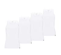 PUMA Herren Tank Top, 4er Pack - Basic, Unterhemd, Rundhals, Single Jersey, einfarbig Weiß S