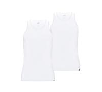 PUMA Herren Tank Top im Pack - Basic, Vorteilspack, Unterhemd, Rundhals, Single Jersey, einfarbig Weiß L 4er Pack (2x2P)