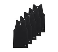 PUMA Herren Tanktop aus Gerippter Baumwolle, 5er-Pack, Schwarz, Klein