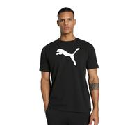 Puma Herren Teamrise Logo Jersey Cotton T-Shirts, Puma Black-Puma White, L EU