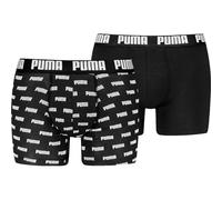 PUMA Herren Unterhose EVERYDAY AOP PRINT BOXER 2P (701226391) S BLACK / BLACK