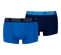 Trunk PUMA "PUMA MEN EVERYDAY TRUNKS 2P", Damen, Gr. XL, blau (navy, blau), Jersey, Obermaterial: 95% Baumwolle, 5% Elasthan, unifarben, eng, Unterhosen, mit kontrastfarbigem Webbund (71538916-XL) nav