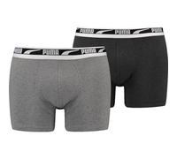 PUMA Herren Unterhose MEN MULTI LOGO BOXER 2P (701221416) S grey m??lange