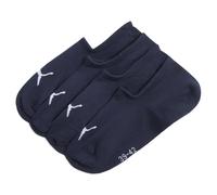 Füßlinge PUMA "PUMA UNISEX HIGH CUT FOOTIE 2P", Damen, Gr. 43-46, navy, Baumwollmischung, normal, Socken, No-Show-Socks, Silikon in der Ferse für optimalen Halt (71477755-43) navy
