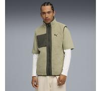 Reversible Hybrid Sherpa Vest Men Green