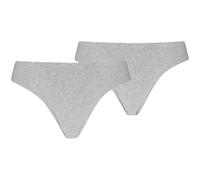 Puma Invisible Cotton Strings 2er-Pack Damen Bikinihose, grau, Gr. S