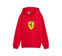 Kapuzenpullover PUMA "Scuderia Ferrari Coloured Shield Fleece-Hoodie Jugendliche", Kinder, Gr. 164, rot (rosso corsa rot), Obermaterial: 32% Polyester, 68% Baumwolle. Kapuzenfutter: 68% Baumwolle, 32%
