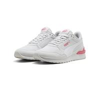Sneaker PUMA "ST Runner v4 Mesh Sneakers Jugendliche", Jungen, Gr. 38, feather gray weiß magic rose pink, Obermaterial: Textil, Synthetik; Futter: Textil; Innensohle: Textil; Laufsohle: Gummi, Schuhe