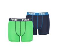 PUMA Jungen Basic Boxer 2P Boxershorts, Green/Blue, 164
