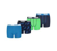 Boxershorts PUMA "Boxershort 4er Pack", Jungen, Gr. 152, grün (grün, blau), Obermaterial: 95% Baumwolle CO. 5% Elasthan EL., Unterhosen (72870368-152) grün, blau