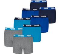 PUMA Jungen Boxer Shorts, 8er Pack - Everyday Basic Boxers ECOM 8P, Baumwollmischung, Logo 146-152 Blau