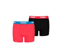 PUMA Jungen-Basic-Boxershorts 2er-Pack Für Kinder | Mit Aucun | Rot/Schwarz | Größe: 9/10