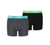 PUMA Jungen Boys Basic Boxer 2P Boxershorts, Mehrfarbig (India Ink/Turquoise 376), (Herstellergröße: 152) (2er Pack)