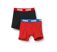 Puma Jungen Boys Basic Boxer 2P Boxershorts, Mehrfarbig (Red/Black 786), (Herstellergröÿe. 176) (2Er Pack)