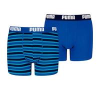 Boxershorts PUMA "PUMA BOYS EVERYDAY STRIPED BOXERS", Jungen, Gr. 146/152, navy, blau, Single Jersey, Obermaterial: 95% Baumwolle, 5% Elasthan, körpernah, Unterhosen, ohne Eingriff, mit elastischem Lo