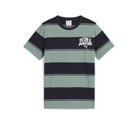 PUMA Jungen Class Striped AOP Tee B T-Shirts, Green Moon, 152
