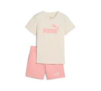 PUMA Essentials No.1 Logo T-Shirt & Shorts Set Kinder 87 - alpine snow/pink fruit 122