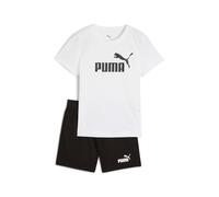 PUMA Jungen ESS No.1 Logo Tee and Shorts Set PS Gestrickte Anzüge, PUMA White-puma black,