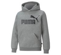 PUMA Jungen Hoodie - ESS Big Logo Hoodie, Rundhals, langarm, uni, Kapuze 104 Grau