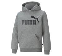 PUMA Jungen Hoodie - ESS Big Logo Hoodie, Rundhals, langarm, uni, Kapuze Grau 104