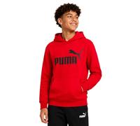 PUMA Jungen Hoodie - Fleece Pullover Athletic Sweatshirt mit Kängurutaschen - Performance Hoodie für Jungen (Größen 8-20), Rot/Schwarz, 8