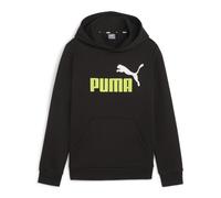 Puma Jungen Hoody ESS+ 2 Col Big Logo Hoodie FL B 586987-59 128 PUMA Black-Lime Sheen