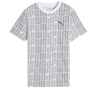 PUMA Jungen Logo Lab AOP Tee B Hemd, Puma Weiß, 116 EU