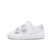 PUMA Jungen Mädchen Smash 3.0 Bfly V Inf Sneaker, White-Vivid Violet Silver, 26 EU