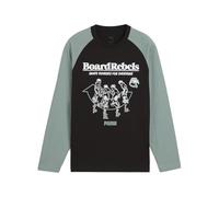 PUMA Jungen MID90S Longsleeve Tee B T-Shirts, PUMA Black, 152