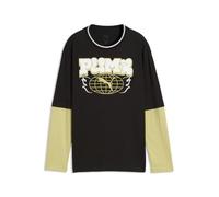PUMA MID 90s Relaxed LayeRot Langarmshirt Teenager, Accessoires, Schwarz, 13-14Y