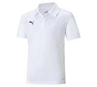 PUMA Unisex Kinder Teamliga Sideline Polo Jr Shirt, Puma White-puma Black, 140 EU