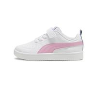 PUMA Jungen Rickie AC+ PS Basketballschuh, White-Pink Lilac-Blue, 34 EU