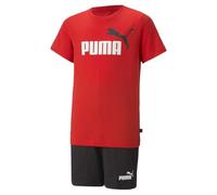 Puma Jungen Set T-Shirt ESS 2 Color No.1 Logo Tee and Shorts Set B 686298-11 176 For All Time Red