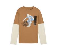 Puma Mid 90´s Layared Essentials Graphics Langarm-t-shirt 13-14 Jahre Melted Caramel