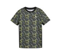 PUMA Jungen TAD ESS AOP Poly Tee B T-Shirts, PUMA Black, 164