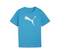 PUMA Jungen T-Shirt Teamrise Logo Jersey Baumwolle Speed Blue-Puma White Größe 128