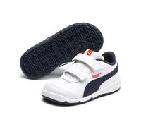 PUMA Jungen Unisex Kinder Stepfleex 2 SL VE V Inf Sneakers, Weiß White/Peacoat/Cherry Tomato 07, 21 EU