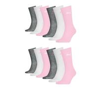 PUMA JUNIOR CREW Kinder Tennis Socken für Mädchen und Jungen 12er Pack, Farbe:Rose 8564, Socken & Strümpfe:27-30