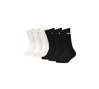 PUMA JUNIOR CREW Kinder Tennis Socken für Mädchen und Jungen 6er Pack, Farbe:White/Black, Socken & Strümpfe:35-38