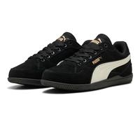 Sneaker PUMA "K-MODA SD", Damen, Gr. 37, puma schwarz, warm weiß, puma gold, Leder, mehrfarbig, Schuhe Sneaker (94236700-37) puma schwarz, warm weiß, puma gold