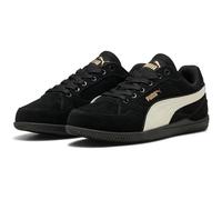 Sneaker PUMA "K-Moda Sneakers Damen", Damen, Gr. 42.5, schwarz warm weiß gold, Obermaterial: Textil, Synthetik, Kuhleder; Futter: Textil; Innensohle: Textil, Keine Angabe; Laufsohle: Gummi, Schuhe Sne