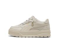 Sneaker PUMA "Karmen II Idol Charm Sneakers Mädchen", Mädchen, Gr. 28, beige (silber fog gold beige), Obermaterial: Textil, Synthetik, Kuhleder. Futter: Textil. Innensohle: Textil. Laufsohle: Gummi, S