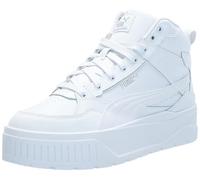 Puma Karmen II Idol Mid Damen-Schuhe, Weiß-Weiß-Silber, 9.5