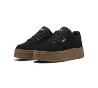 Sneaker PUMA "Karmen II Idol Suede Sneakers Damen" Gr. 42, schwarz (black gold) Schuhe Sneaker (41132565-42)