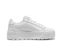 PUMA Karmen II Plateau-Leder-Sneaker Damen Weiß/Silber Größe 36