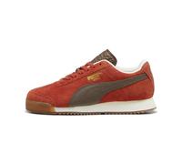 Puma Kids Boys Roma 24 Suede Lace Up Sneakers Shoes Casual - Pink, Mars Red-Espresso Brown-Gum, 5 Big Kid